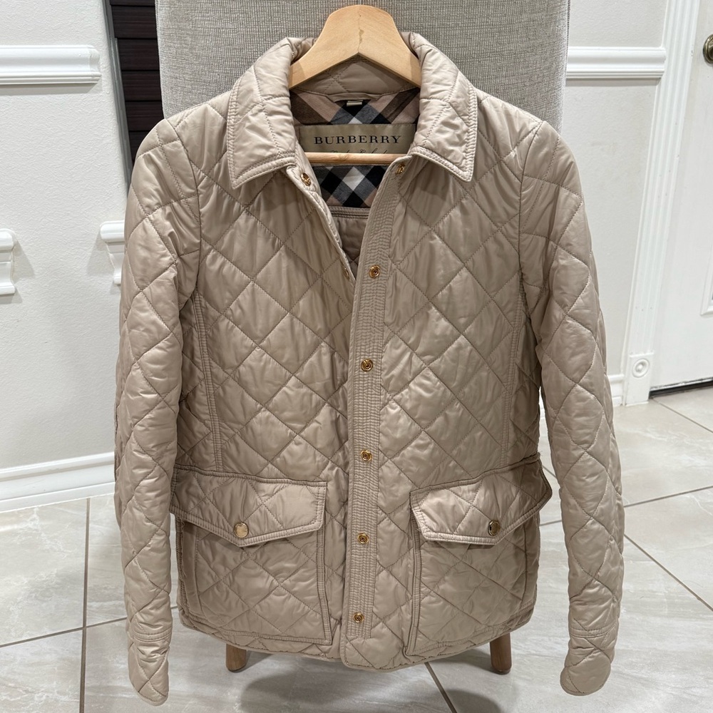 Burberry Women's Beige Quilted Jacket
